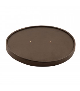 Couvercle plat brun en carton kraft perforé pour la vapeur  H16mm -45Pcs