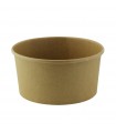 Saladier rond Buckaty en carton brun sans matière plastique, Waterbased  H48mm 480ml -45Pcs