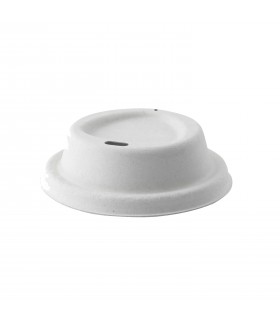 Couvercle dôme brun avec bec verseur en pulpe pour boisson chaude  H23mm -100Pcs