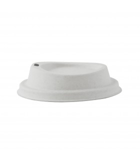 Couvercle dôme brun avec bec verseur en pulpe pour boisson chaude  H23mm -100Pcs