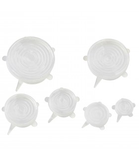Set de 6 couvercles réutilisable en silicone   H30mm -10Pcs