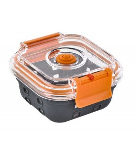 Bol carre en verre+couv transp.+protection silicone  112x112mm H48mm 310ml -24Pcs