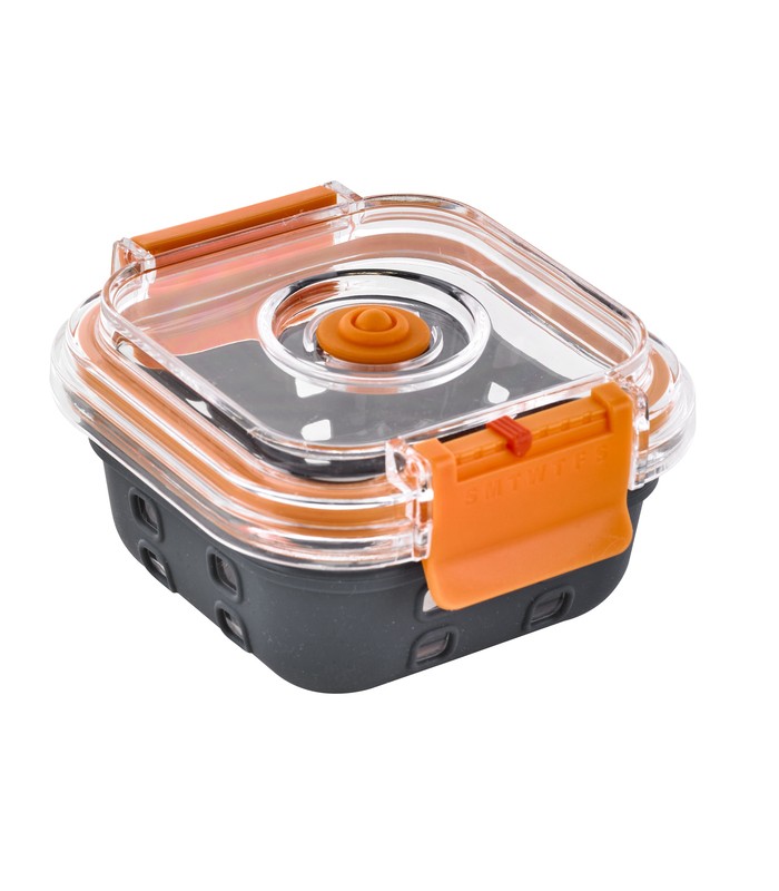Bol carre en verre+couv transp.+protection silicone  112x112mm H48mm 310ml -24Pcs