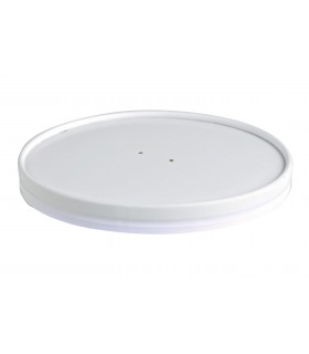 Couvercle plat blanc en carton sans matière plastique, Waterbased  H10mm -50Pcs