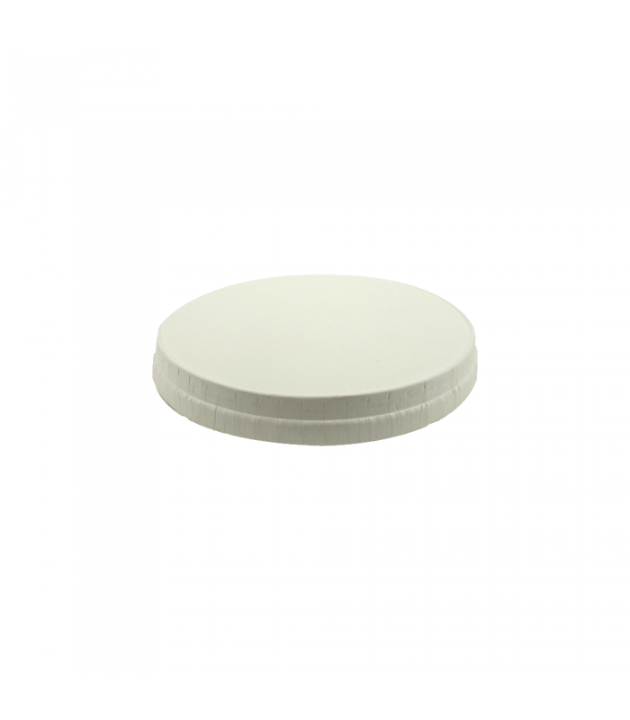 Couvercle blanc en carton sans plastique -25Pcs