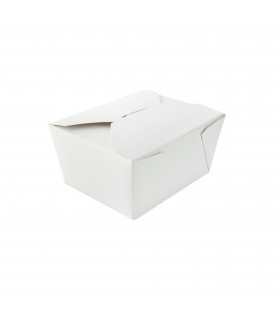 Boîte repas carton blanc 130x107mm H67mm 750ml -25Pcs