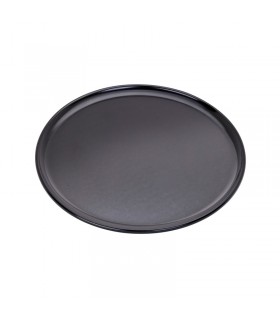 Plateau/assiette noir pour pizza en aluminium anodisé  H8mm -12Pcs