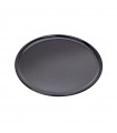 Plateau/assiette noir pour pizza en aluminium anodisé  H8mm -12Pcs