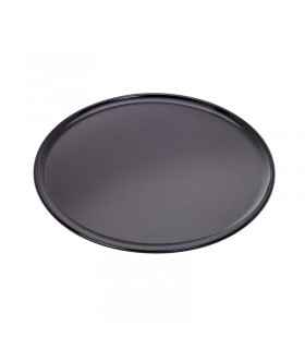 plateau/assiette noir pour pizza en aluminium anodisé  H8mm -12Pcs