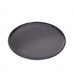 plateau/assiette noir pour pizza en aluminium anodisé  H8mm -12Pcs