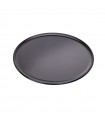Plateau/assiette noir pour pizza en aluminium anodisé   H8mm -12Pcs