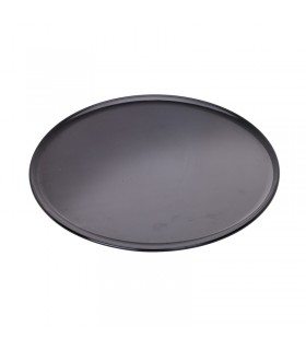 Plateau/assiette noir pour pizza en aluminium anodisé   H8mm -12Pcs