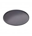 Plateau/assiette noir pour pizza en aluminium anodisé   H8mm -12Pcs