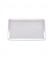Grille à pizza rectangulaire aluminium à fond ajouré 300x200mm H10mm -12Pcs