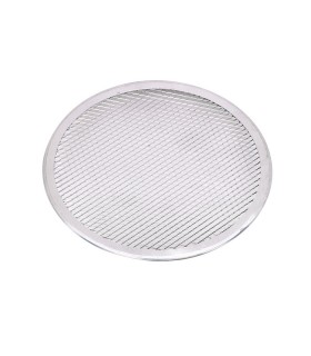 Grille à pizza ronde aluminium à fond ajouré  H4mm -12Pcs
