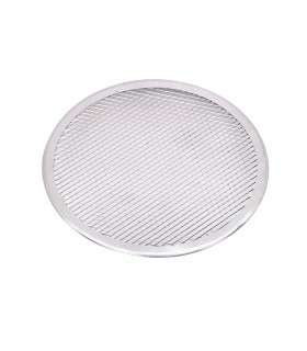 Grille à pizza ronde aluminium à fond ajouré  H4mm -12Pcs
