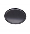 Plateau/assiette noir pour pizza en aluminium anodisé   H8mm -12Pcs