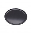 plateau/assiette noir pour pizza en aluminium anodisé  H8mm -12Pcs