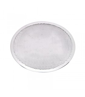 Grille à pizza ronde aluminium à fond ajouré  H4mm -12Pcs