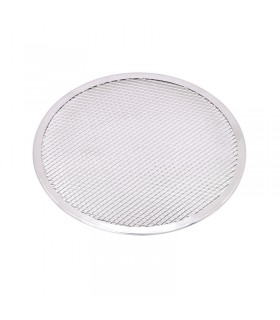 Grille à pizza ronde aluminium à fond ajouré  H4mm -12Pcs