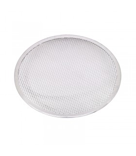 Grille à pizza ronde aluminium à fond ajouré  H4mm -12Pcs