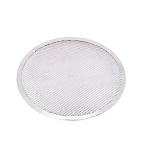 Grille à pizza ronde aluminium à fond ajouré  H4mm -12Pcs