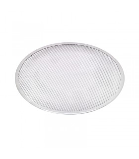 Grille à pizza ronde aluminium à fond ajouré  H4mm -12Pcs