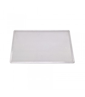 Grille à pizza rectangulaire aluminium à fond ajouré 600x400mm H10mm -12Pcs