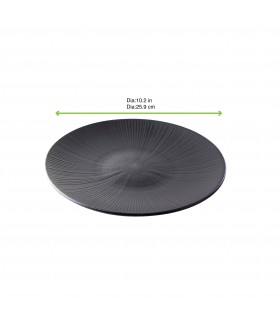 Black Phoenix assiette noire ré-employable  H30mm -12Pcs