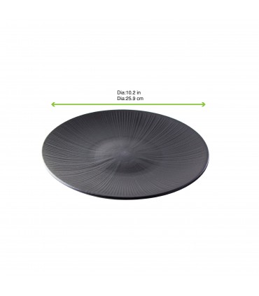 Black Phoenix assiette noire ré-employable  H30mm -12Pcs