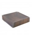 Carré rainé carton décor bois double face+Couv. PET  254x254mm H63,5mm -50Pcs