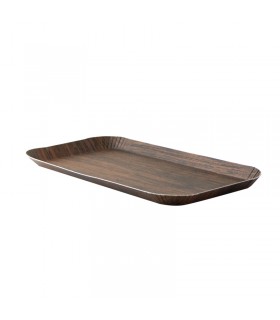 Plateau decor bois foncé laminé 267x127mm H15mm -50Pcs