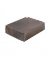Rectangle rainé carton, décor bois 2 faces + couv. Pet  152,4x203,2mm H50,8mm -50Pcs