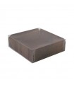 Carré rainé carton décor bois double face+Couv. PET  203,2x203,2mm H63,5mm -50Pcs