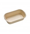 Boite rectangulaire brune en pulpe "Eco-Rec"  195x116mm H50mm 700ml -50Pcs