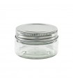 Pot en verre rond avec couvercle en aluminium à visser  H43mm 100ml -20Pcs