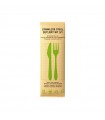 Kit couverts Noxcut en inox 3/1: couteau fourchette serviette, emballage papier 230x60mm H16mm -250Pcs