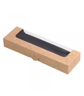 Boîte sushi avec fenêtre antibuée pour 14-16 pieces 240x72mm H35mm -50Pcs