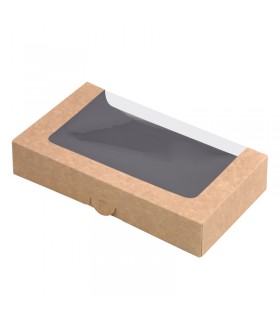 Boîte sushi avec fenêtre antibuée pour 24 pieces 240x135mm H45mm -50Pcs