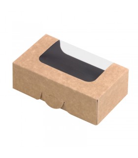 Boîte sushi avec fenêtre antibuée pour 4-6 pieces 120x70mm H40mm -50Pcs