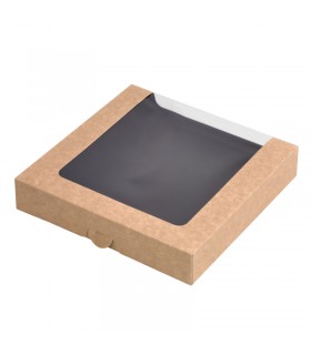 Boîte sushi avec fenêtre antibuée pour 30-38 pieces 220x220mm H40mm -50Pcs