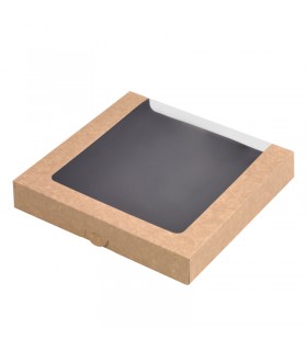 Boîte sushi avec fenêtre antibuée pour 40-60 pieces 250x250mm H40mm -50Pcs