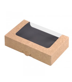 Boîte sushi avec fenêtre antibuée pour 15 pieces 190x120mm H45mm -50Pcs