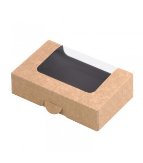 Boîte sushi avec fenêtre antibuée pour 10-12 pieces 152x100mm H40mm -50Pcs