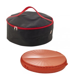 Poche ronde noire pour pizza réutilisable et bento  H150mm -5Pcs