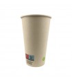 Gobelet en fibre de bambou avec laminage plastique PE   H136mm 460ml - 1000Pcs