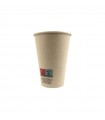 Gobelet blanc en carton fibre de bambou avec laminage plastique PE   H92mm 230ml - 1000Pcs