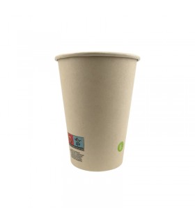 Gobelet en fibre de bambou avec laminage plastique PE   H110mm 350ml - 1000Pcs