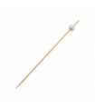 Pique bambou Bijou avec une extrémité perle blanche  H120mm