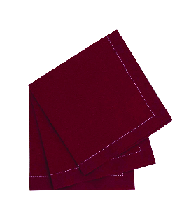 Serviette de table coton rouge  400x395mm - 100Pcs